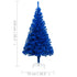 Artificial Pre-lit Christmas Tree with Stand Blue 150 cm PVC