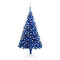 Artificial Pre-lit Christmas Tree with Ball Set Blue 210 cm PVC