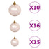 Artificial Pre-lit Christmas Tree with Ball Set Blue 210 cm PVC