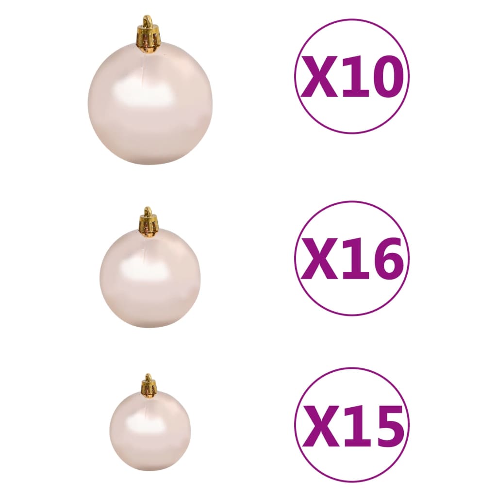 Artificial Pre-lit Christmas Tree with Ball Set LEDs 300 cm White