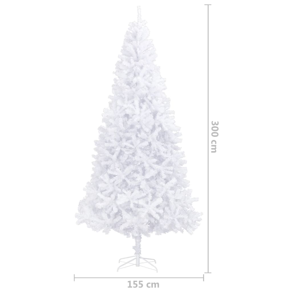 Artificial Pre-lit Christmas Tree with Ball Set LEDs 300 cm White