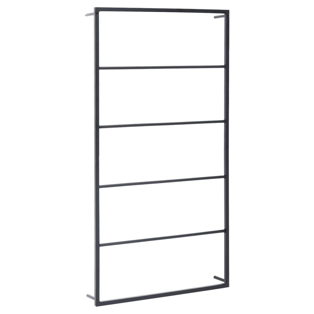 Towel Rack Black 60x10x116 cm Steel