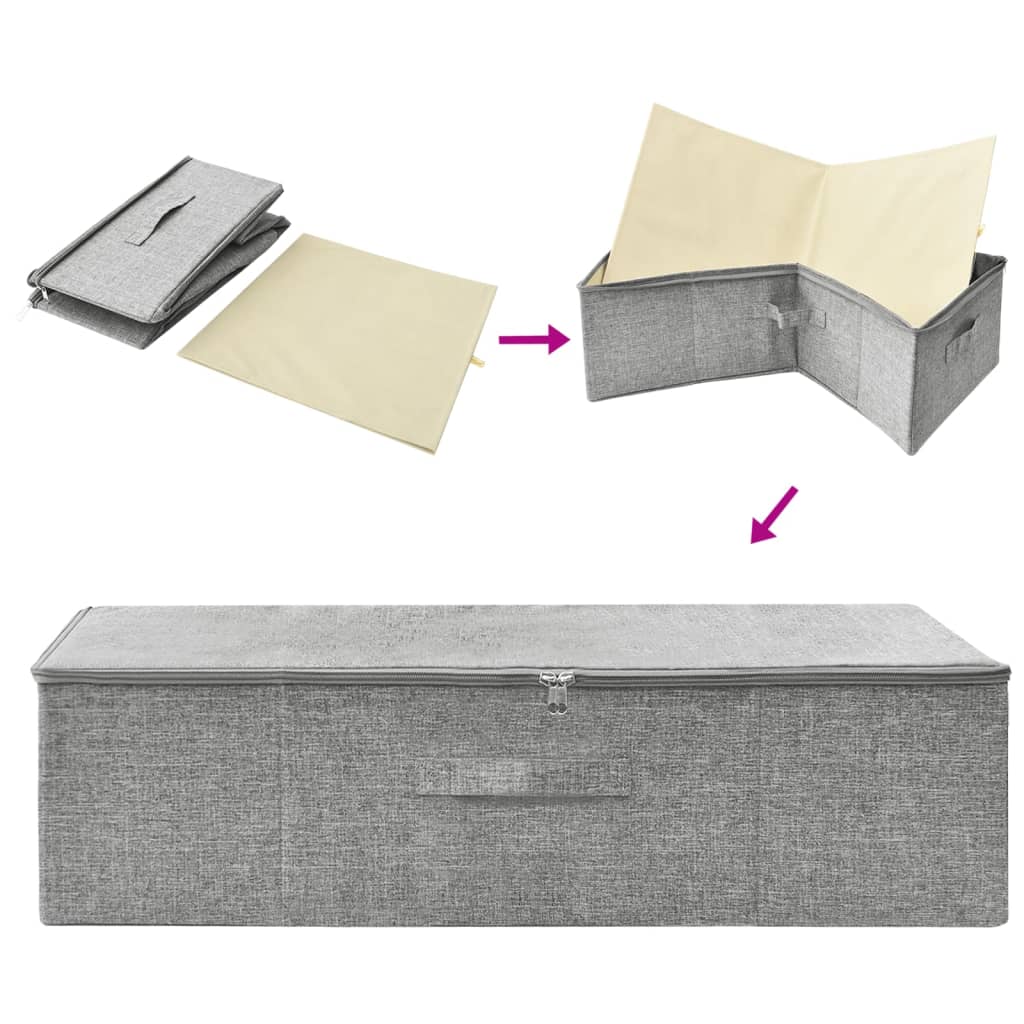 Storage Box Fabric 70x40x18 cm Grey