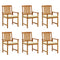 Garden Chairs with Cushions 6 pcs Solid Wood Acacia