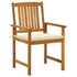 Garden Chairs with Cushions 6 pcs Solid Wood Acacia