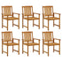 Garden Chairs with Cushions 6 pcs Solid Wood Acacia