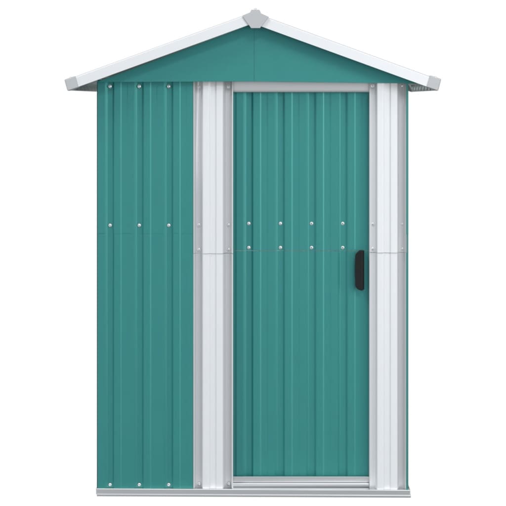 Garden Shed Green 126x97.5x177 cm Galvanised Steel