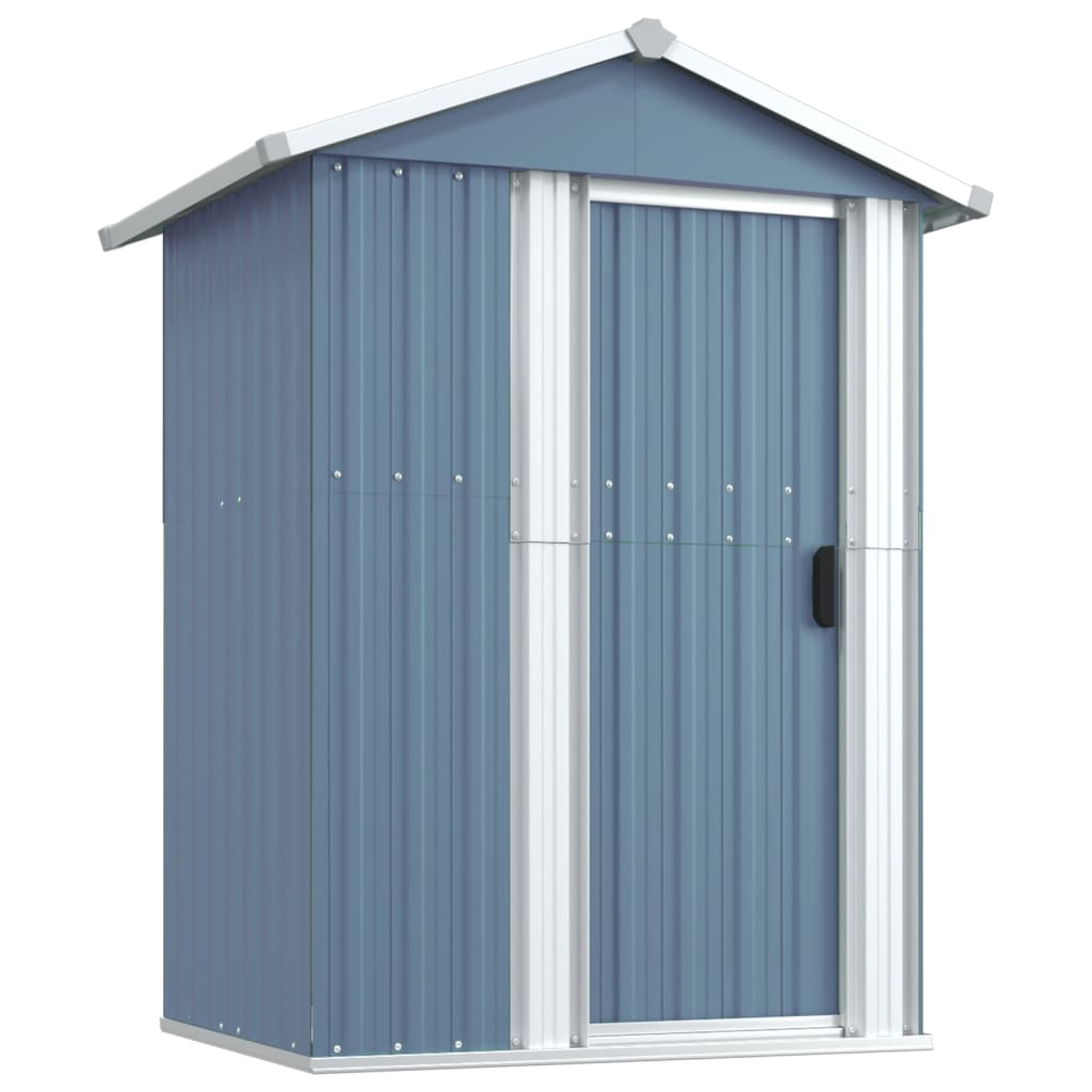 Garden Shed Grey 126x97.5x177 cm Galvanised Steel