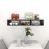 Wall Shelf High Gloss Grey 102x30x17 cm Engineered Wood