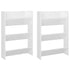 Wall Shoe Cabinets 2 pcs High Gloss White 60x18x90cm Engineered Wood