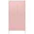 Wardrobe Pink 90x50x180 cm Steel