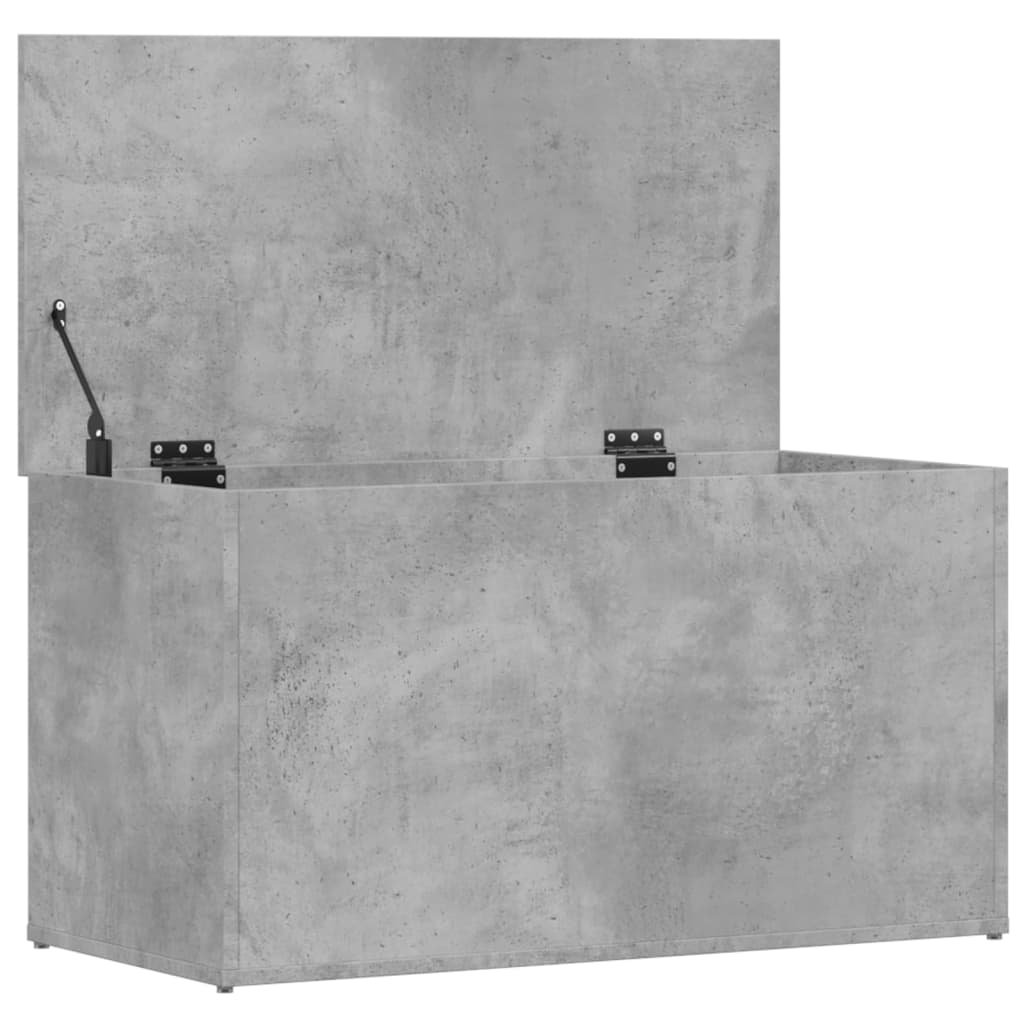 Storage Chest Concrete Grey 84x42x46 cm Engineered Wood