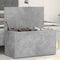 Storage Chest Concrete Grey 84x42x46 cm Engineered Wood