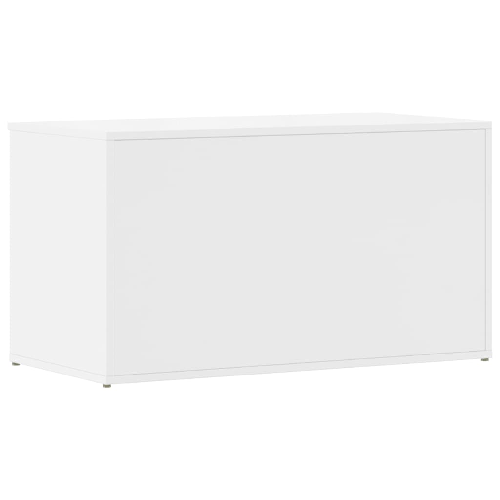 Storage Chest High Gloss White 84x42x46 cm Engineered Wood