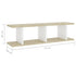 Wall Shelves 2 pcs White and Sonoma Oak 75x18x20 cm Engineered Wood
