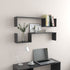 Wall Shelves 2 pcs Grey 100x15x20 cm Engineered Wood