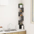 Wall Corner Shelf High Gloss Grey 20x20x127.5 cm Engineered Wood