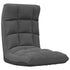 Folding Floor Chair Dark Grey Fabric