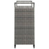 Bar Cart with Drawer Grey 100x45x97 cm Poly Rattan