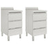 Commercial Kitchen Cabinets with 3 Drawers 2 pcs Stainless Steel