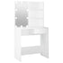 Dressing Table with LED White 74.5x40x141 cm