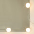 Dressing Table with LED White 74.5x40x141 cm