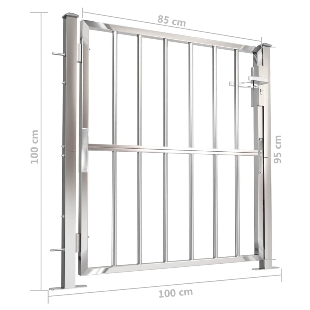 Garden Gate 100x100 cm Stainless Steel