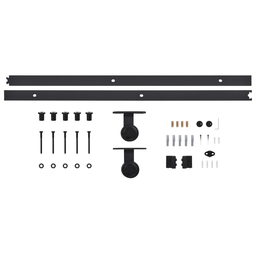 Sliding Door with Hardware Set ESG Glass&Aluminium 76x205 cm