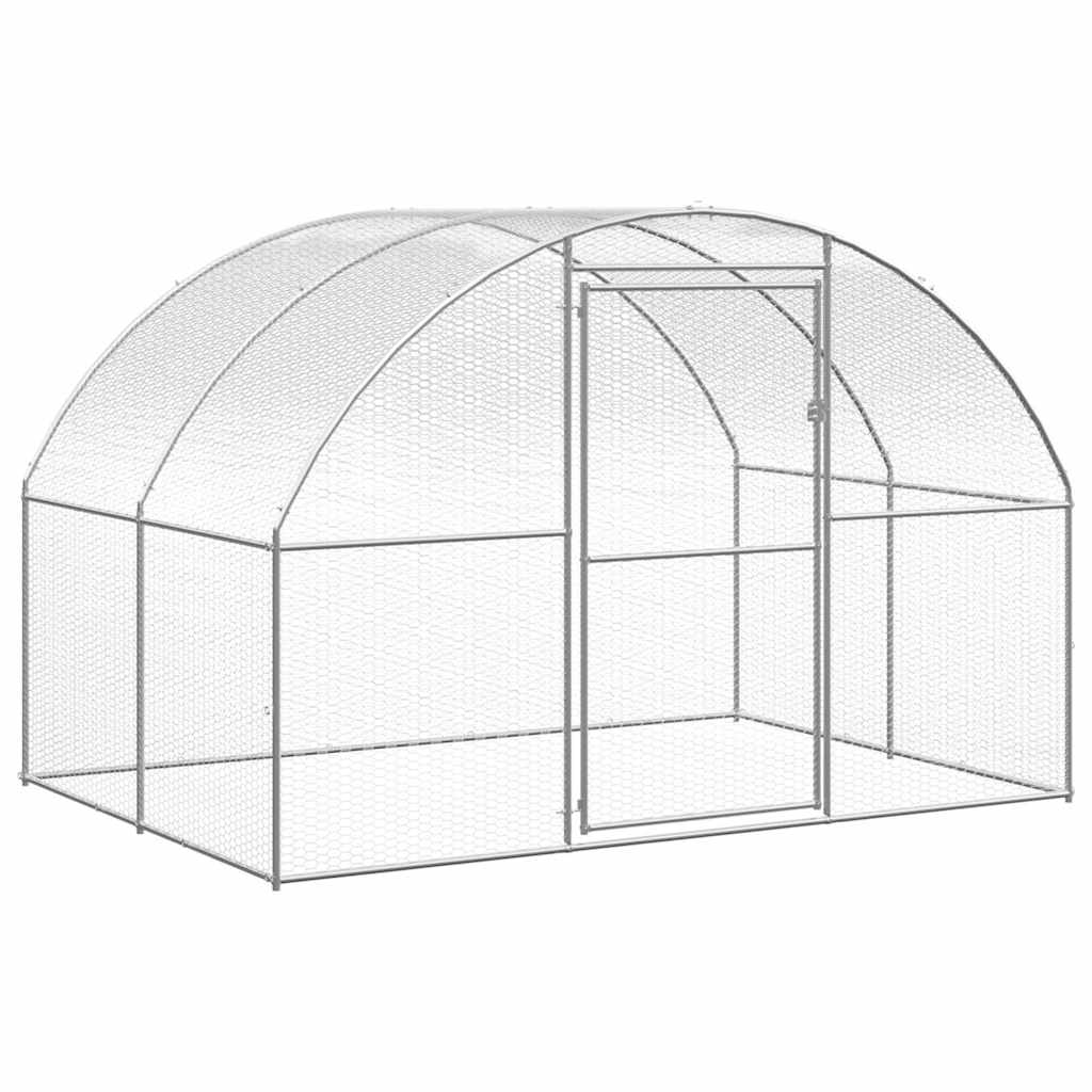 Outdoor Chicken Coop 3x2x2 m Galvanised Steel