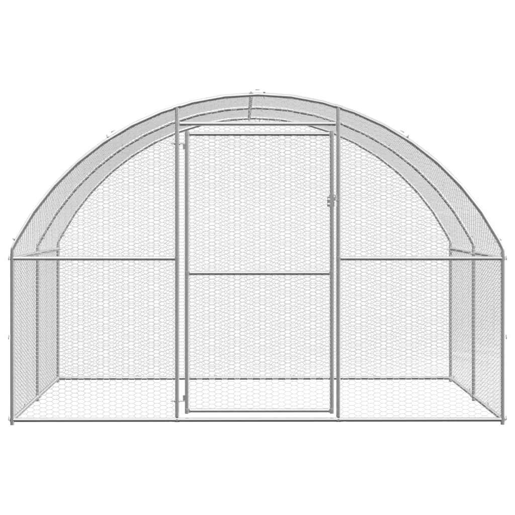 Outdoor Chicken Coop 3x2x2 m Galvanised Steel