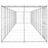 Outdoor Dog Kennel Galvanised Steel with Roof 26.62 m²