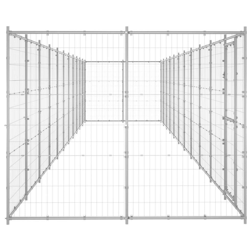 Outdoor Dog Kennel Galvanised Steel 26.62 m²