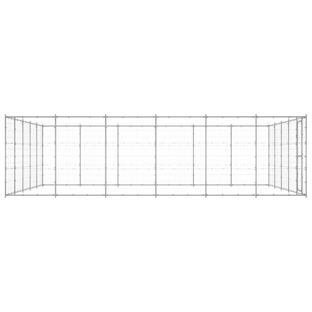 Outdoor Dog Kennel Galvanised Steel 36.3 m²