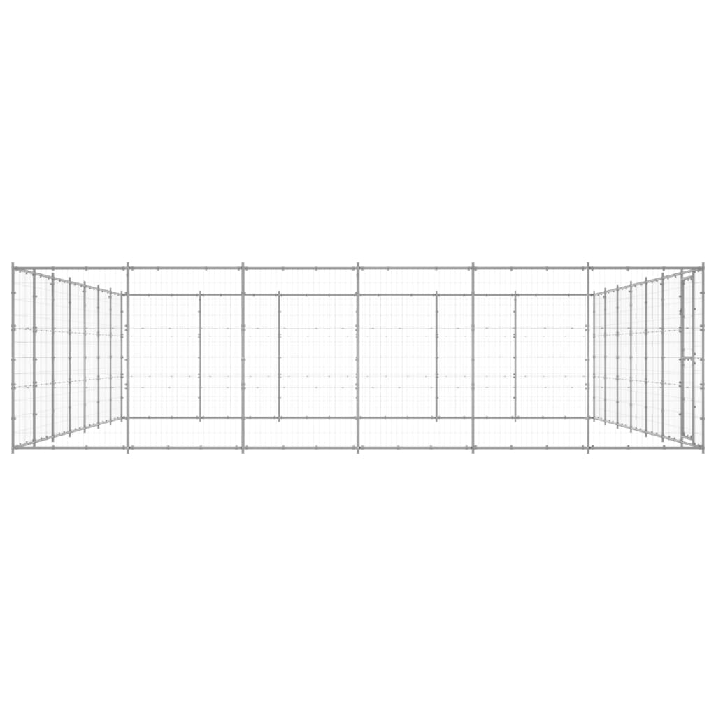 Outdoor Dog Kennel Galvanised Steel 50.82 m²