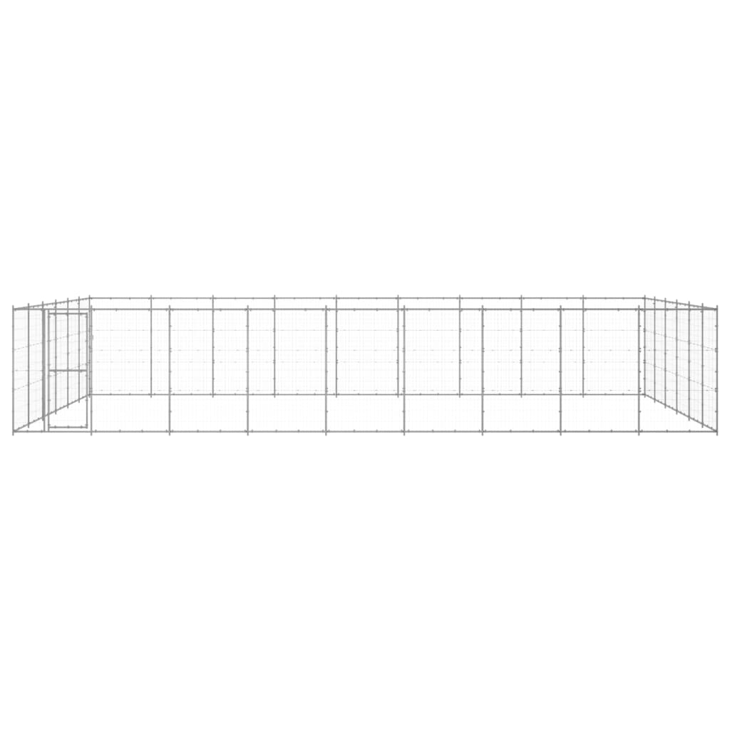 Outdoor Dog Kennel Galvanised Steel 65.34 m²