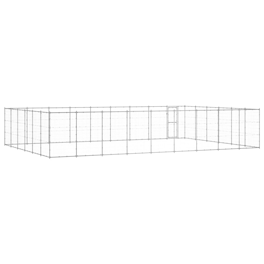 Outdoor Dog Kennel Galvanised Steel 65.34 m²