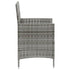 Garden Chairs with Cushions 4 pcs Poly Rattan Grey