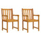 Garden Chairs 2 pcs Solid Acacia Wood