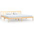 Bed Frame without Mattress Solid Wood 183x203 cm King