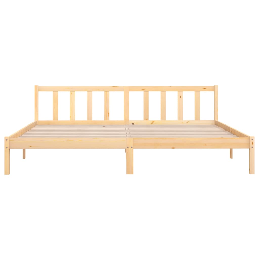 Bed Frame without Mattress Solid Wood 183x203 cm King