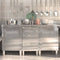 Commercial Kitchen Cabinets 3 pcs Stainless Steel