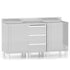 Commercial Kitchen Cabinets 3 pcs Stainless Steel