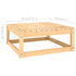 Garden Footstools with Cushions 2 pcs Solid Wood Pine
