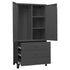 Industrial Wardrobe Anthracite 90x50x180 cm Metal