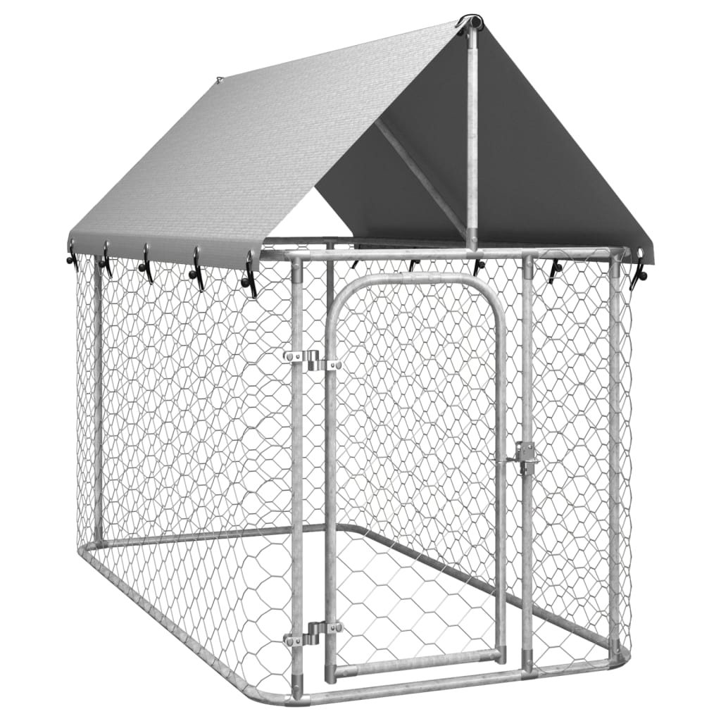 Outdoor Dog Kennel with Roof 200x100x150 cm