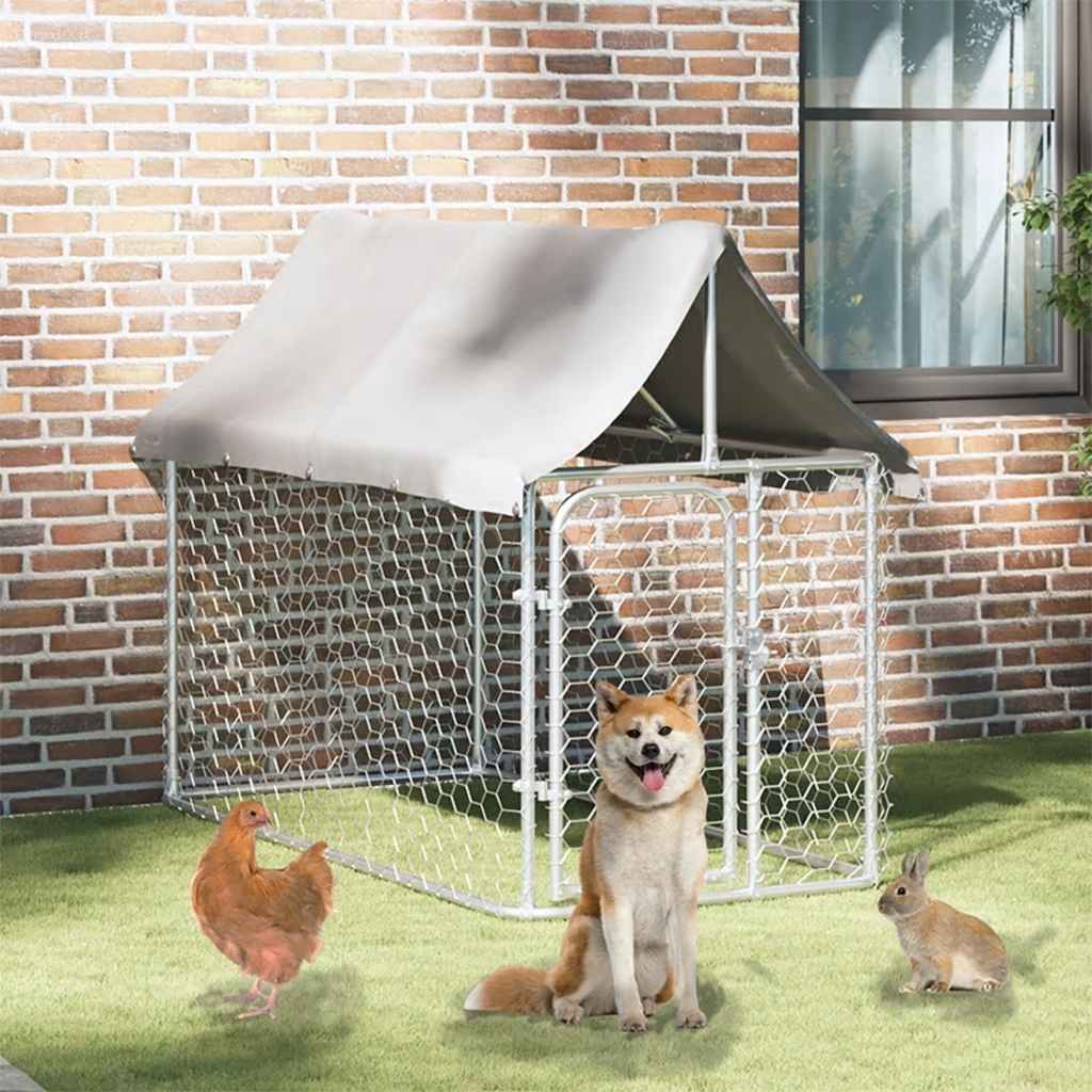 Outdoor Dog Kennel with Roof 200x100x150 cm