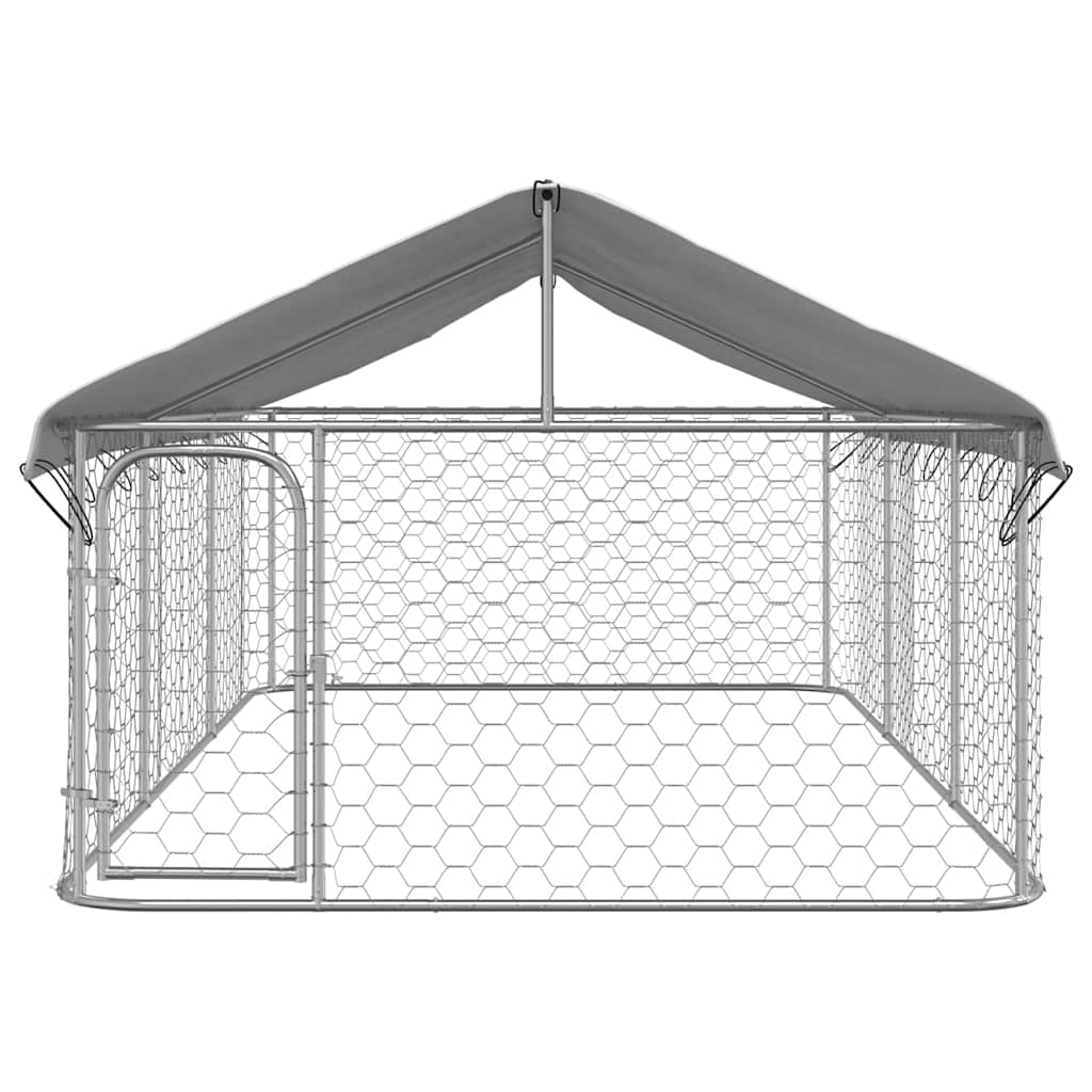 Outdoor Dog Kennel with Roof 400x200x150 cm