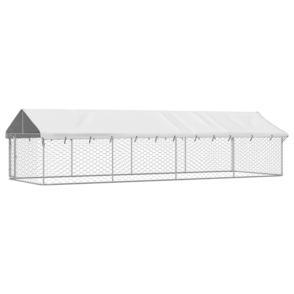 Outdoor Dog Kennel with Roof 600x200x150 cm