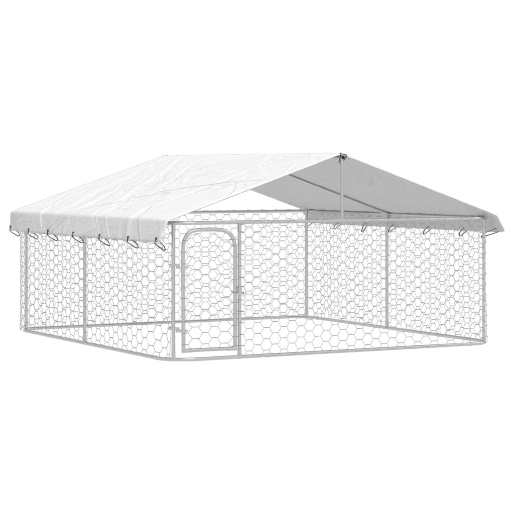 Outdoor Dog Kennel with Roof 300x300x150 cm