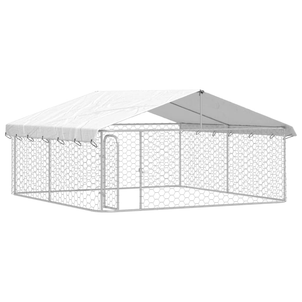 Outdoor Dog Kennel with Roof 300x300x150 cm